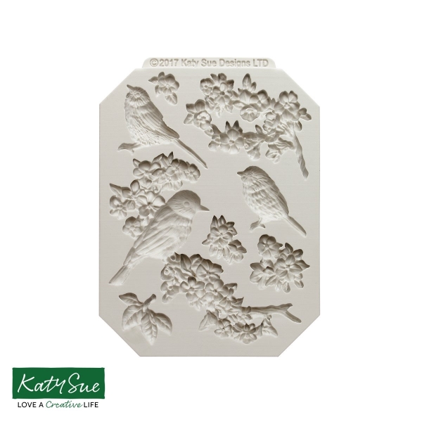 Silicone Mould - Blossoms & Birds
